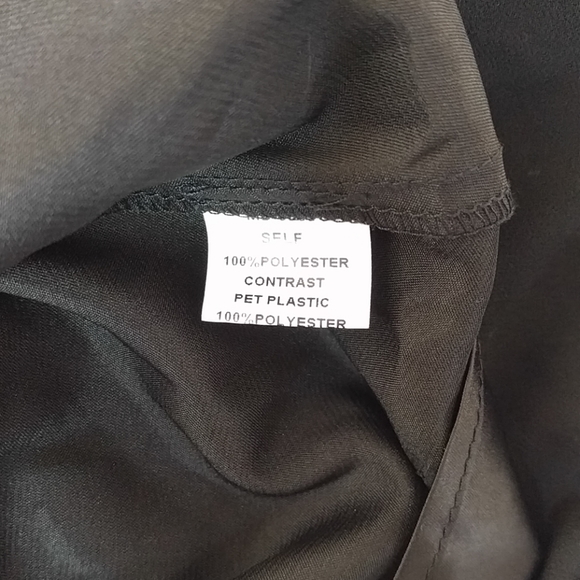 {GB} Strapless Black and Gold Dress - Picture 5 of 6